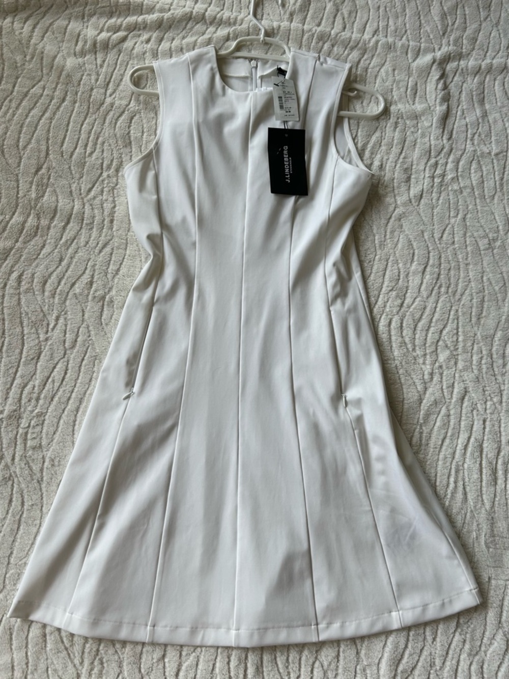 J.Lindeberg NWT Jasmine White Sleeveless A-Line Dress Sz Small w/ undershot golf
